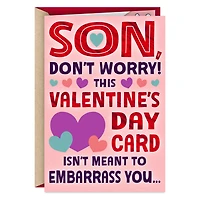 Not Too Embarrassing Funny Pop-Up Valentine's Day Card for Son for only USD 4.99 | Hallmark