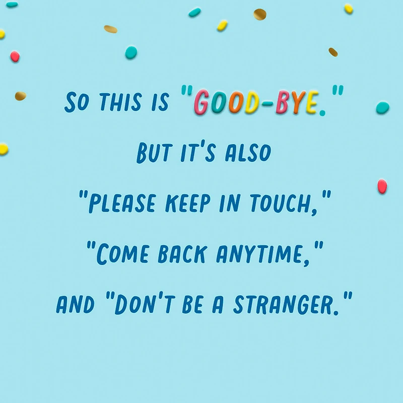 Balloon Banner Goodbye Card for only USD 3.79 | Hallmark