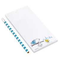 Peanuts Snoopy and Woodstock With Skis Memo Pad and Pencil for only USD 8.99 | Hallmark