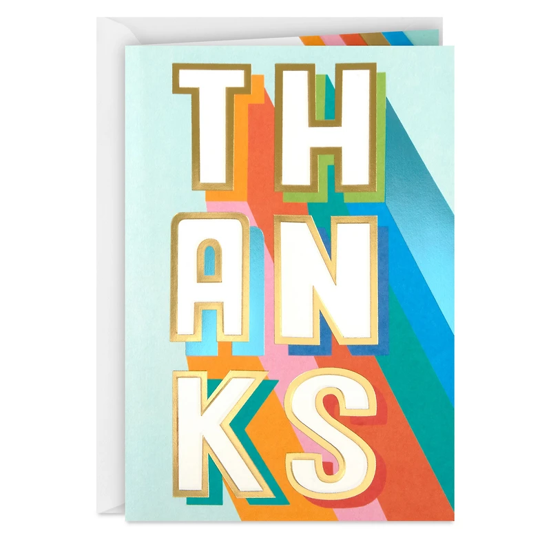 Rainbow Letters Blank Thank-You Card for only USD 4.99 | Hallmark