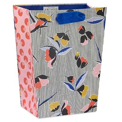 9.6" Vintage Floral on Stripes Medium Gift Bag for only USD 3.99 | Hallmark