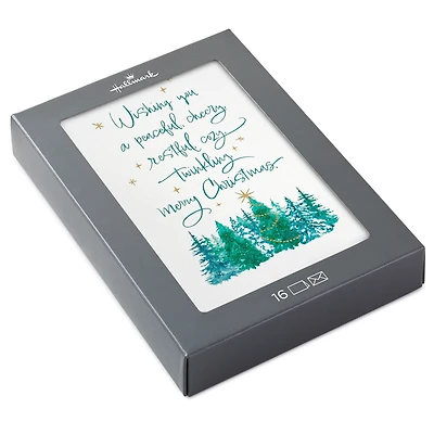 Peaceful Evergreens Boxed Christmas Cards, Pack of 16 for only USD 15.49 | Hallmark