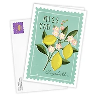 Pink Flowers Stamp Custom Miss You Card for only USD 4.99 | Hallmark