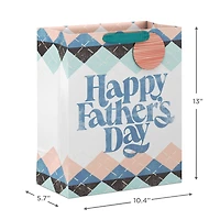 13" Happy Father's Day Argyle Large Gift Bag for only USD 4.99 | Hallmark