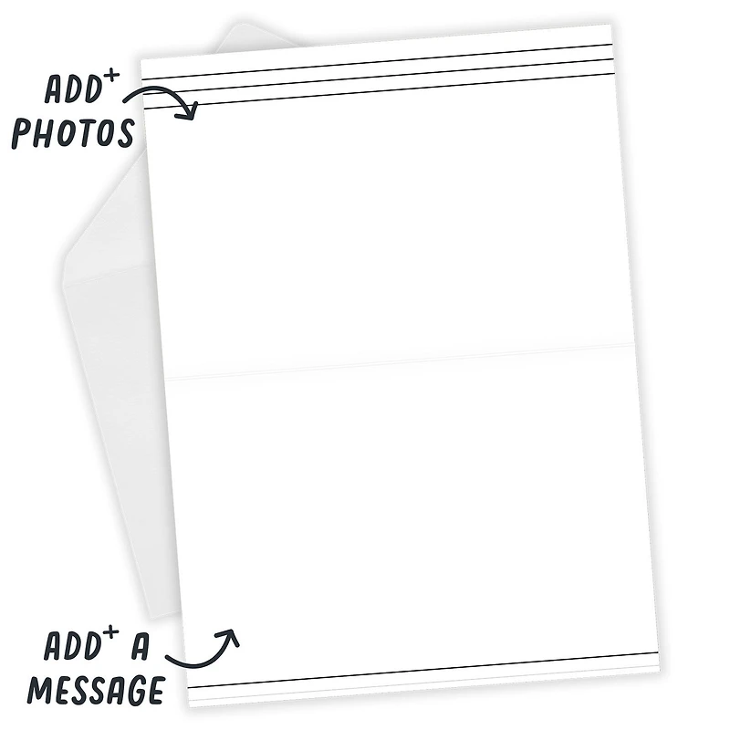 Personalized Black Lines on White Photo Card for only USD 4.99 | Hallmark