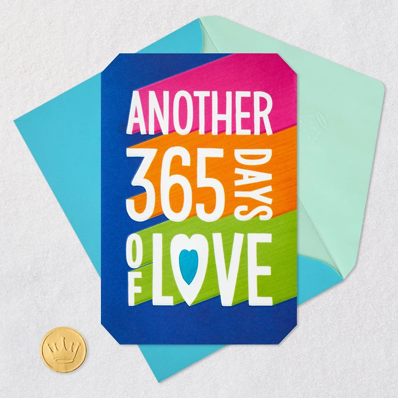 Another 365 Days of Love Anniversary Card for Couple for only USD 3.99 | Hallmark