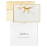 Embossed White Pinecones Boxed Christmas Cards, Pack of 12 for only USD 20.49 | Hallmark