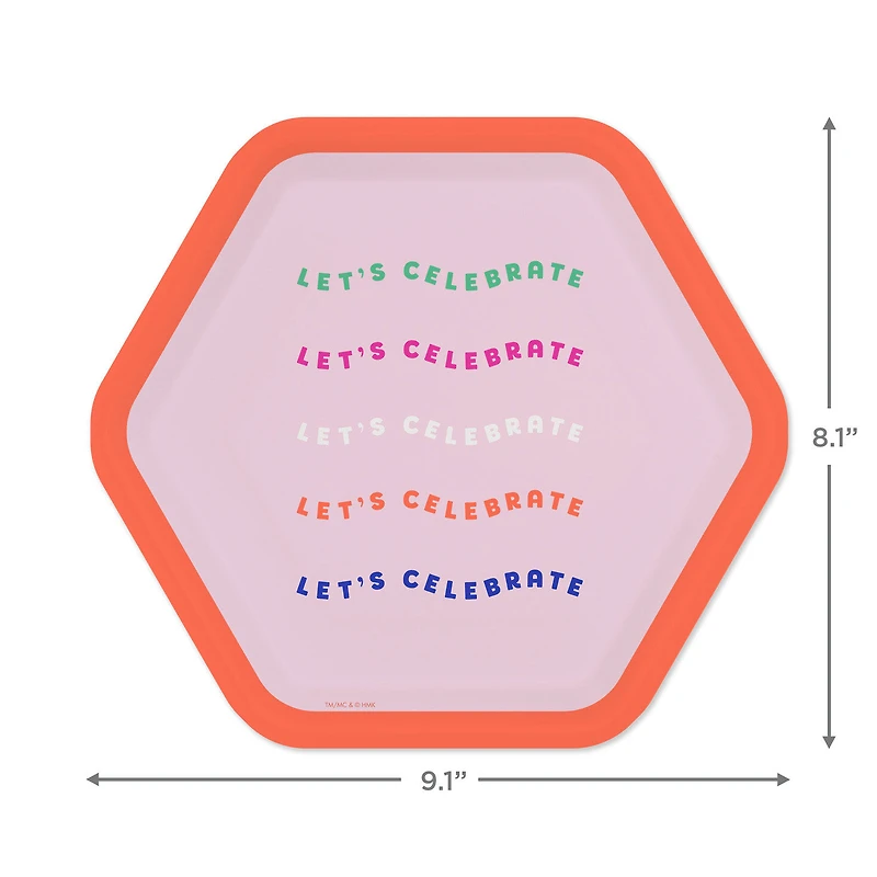 "Let's Celebrate" Dessert Plates, Pack of 8 for only USD 4.99 | Hallmark