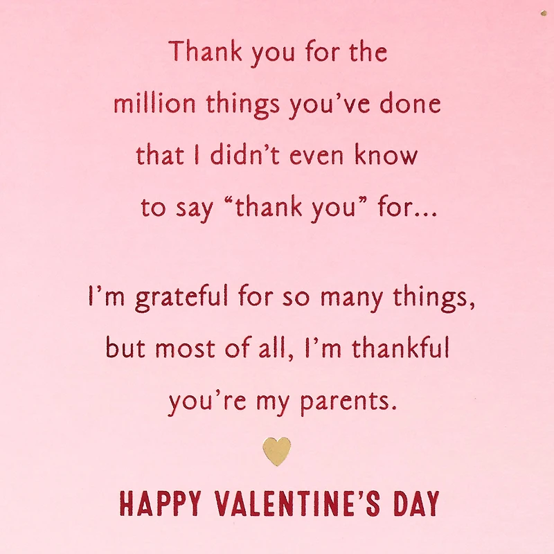 So Thankful You're My Parents Valentine's Day Card for Mom and Dad for only USD 6.59 | Hallmark
