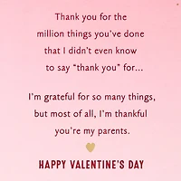 So Thankful You're My Parents Valentine's Day Card for Mom and Dad for only USD 6.59 | Hallmark