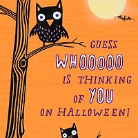 Guess Whooooo Is Thinking of You Halloween Card for only USD 0.99 | Hallmark