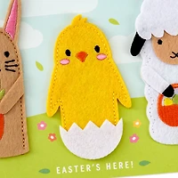 Bunny, Chick and Lamb Easter Card With Removable Finger Puppets for Kids for only USD 8.99 | Hallmark