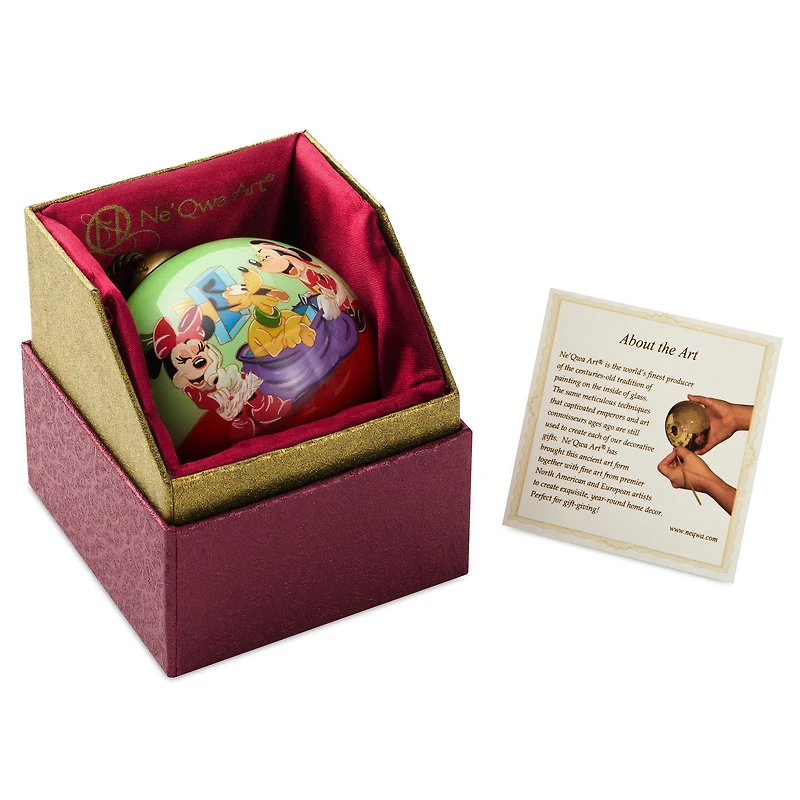 Disney Mickey and Friends Ne'Qwa Art® Hand-Painted Glass Hallmark Ornament for only USD 40.49 | Hallmark