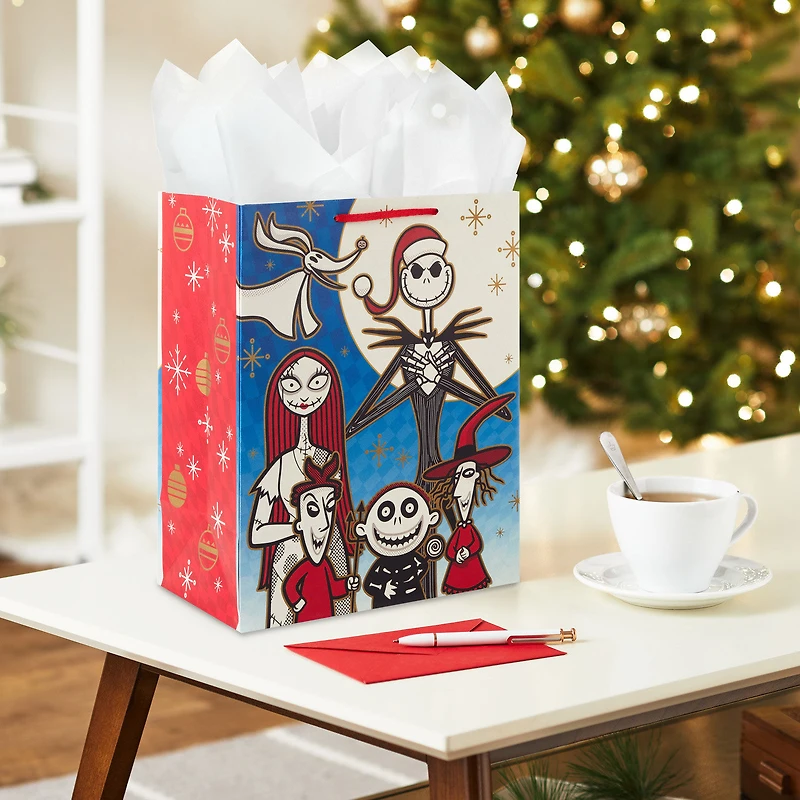 13" Disney Tim Burton's The Nightmare Before Christmas Characters on Blue Large Gift Bag for only USD 4.49 | Hallmark