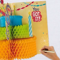 16" Make a Fuss Cake Pop-Up Jumbo Birthday Card for only USD 14.99 | Hallmark