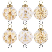 Signature Gold-Etched Glass Hallmark Ornaments, Set of 6 for only USD 40.49 | Hallmark