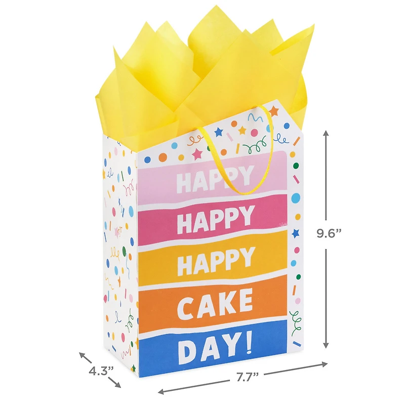 9" Happy Cake Day Medium Birthday Gift Bag With Tissue Paper for only USD 5.99 | Hallmark