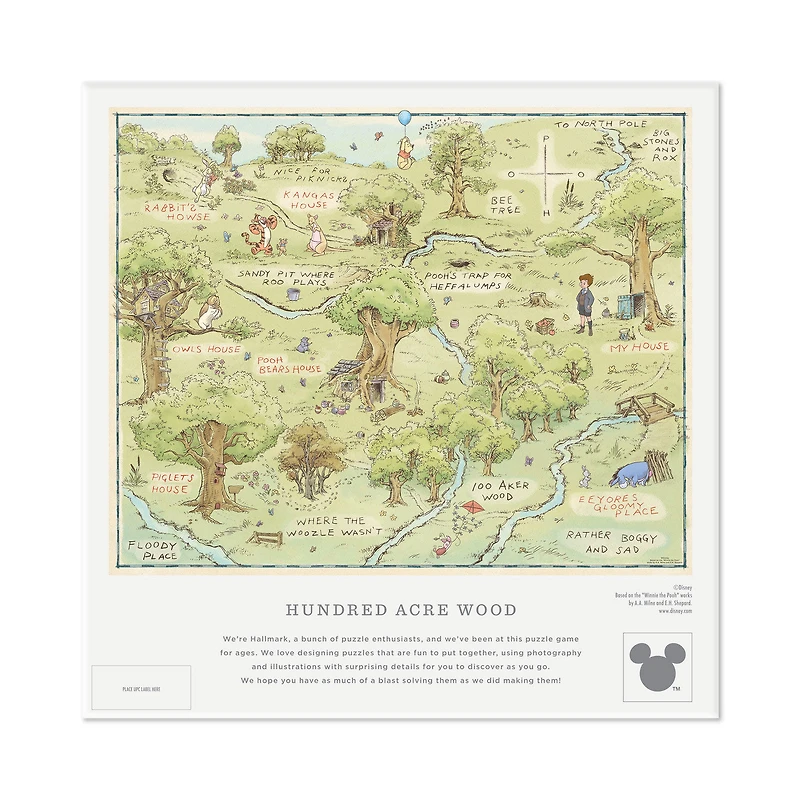 Disney Winnie the Pooh Hundred Acre Wood Map 1000-Piece Puzzle for only USD 24.99 | Hallmark