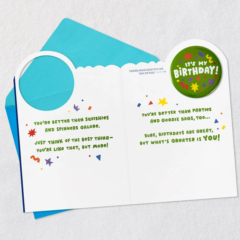 You're Better Than Great Birthday Card for Son With Button Pin for only USD 4.99 | Hallmark