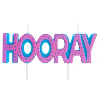 Pink and Blue "Hooray" Birthday Candle for only USD 6.99 | Hallmark