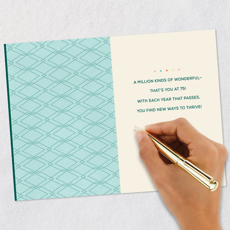 A Million Kinds of Wonderful 75th Birthday Card for only USD 3.99 | Hallmark