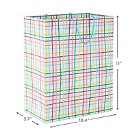 13" Multicolor Windowpane Large Gift Bag for only USD 4.49 | Hallmark