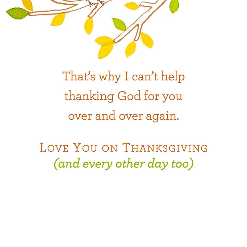 I Thank God for You Religious Romantic Thanksgiving Card for only USD 3.99 | Hallmark