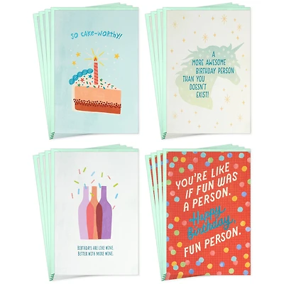 Cake-Worthy Celebrations Assorted Funny Blank Birthday Cards, Pack of 16 for only USD 10.99 | Hallmark