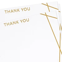 Contemporary Gold Lines Flat Blank Thank You Notes, Pack of 10 for only USD 5.00 | Hallmark