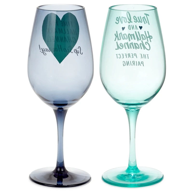 Hallmark Channel Perfect Pairing Acrylic Wine Glasses, Set of 2 for only USD 24.99 | Hallmark
