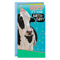 Herd It's Your Day Funny Money Holder Birthday Card for Kids for only USD 2.99 | Hallmark