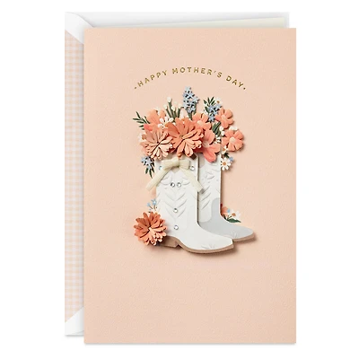 Flowers in Cowboy Boots Mother's Day Card for only USD 9.59 | Hallmark
