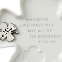 Clover-Shaped Trinket Dish With Token for only USD 28.99 | Hallmark
