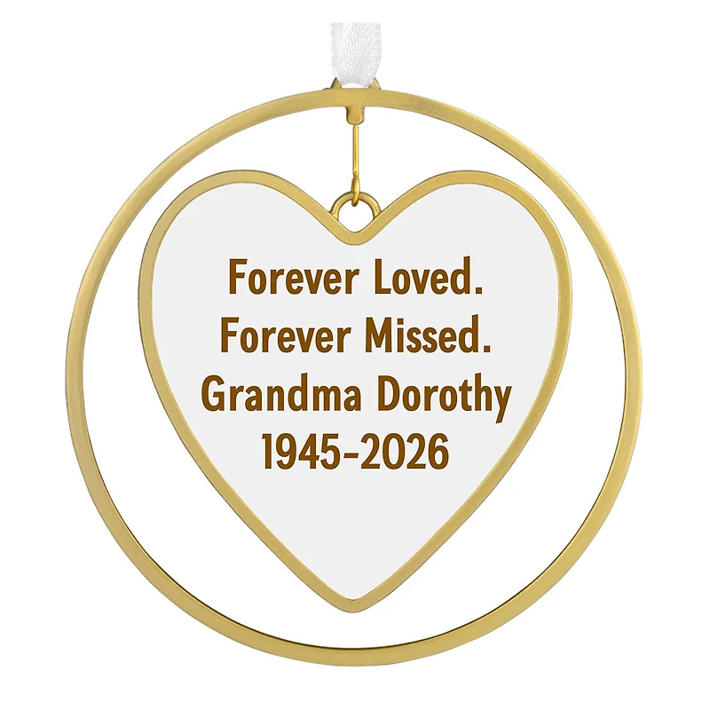 Gold Heart Metal Personalized Ornament, Custom Text for only USD 30.99 | Hallmark