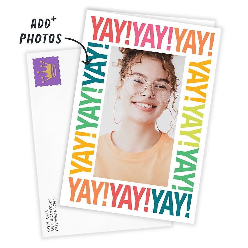 Personalized Yay! Celebration Photo Card for only USD 4.99 | Hallmark