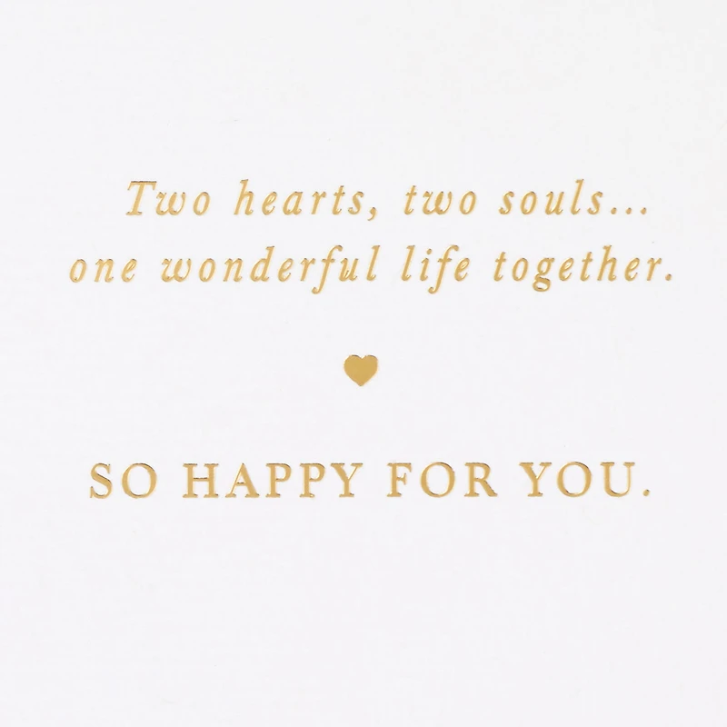 Gold Floral Heart Congratulations Wedding Card for only USD 5.99 | Hallmark