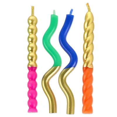 Colorful and Sparkly Squiggles Birthday Candles, Pack of 4 for only USD 5.99 | Hallmark