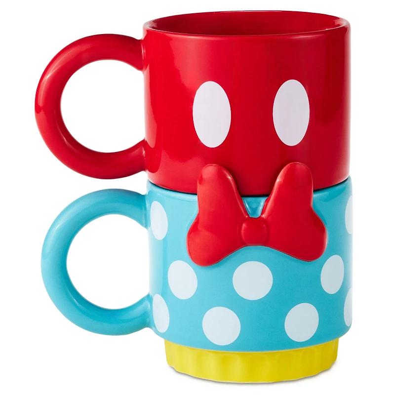 Disney Mickey Mouse and Minnie Mouse Stacking Mugs, Set of 2 for only USD 39.99 | Hallmark