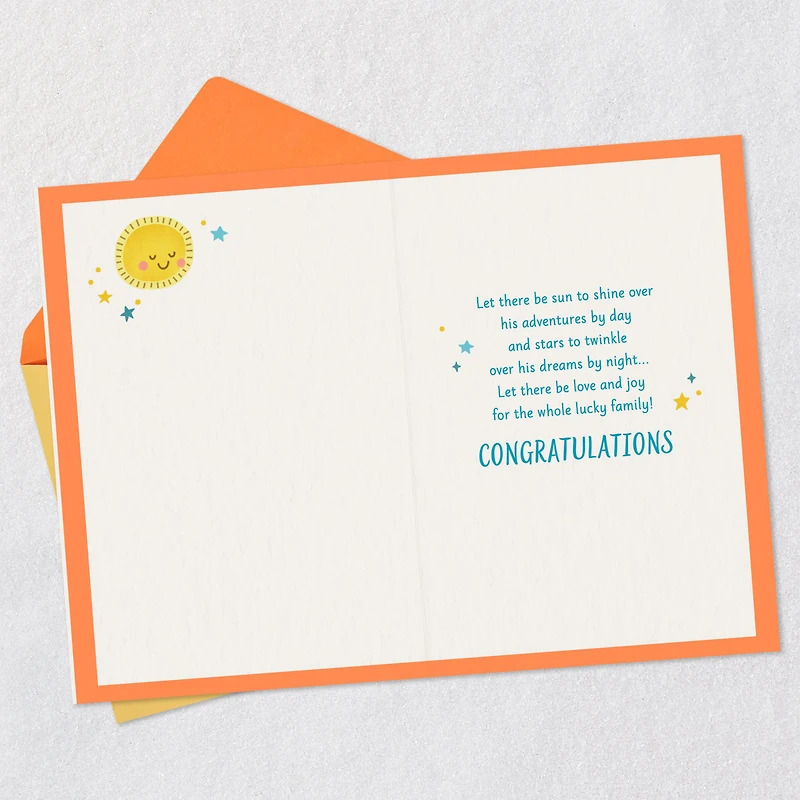 Sun, Stars, Love and Joy New Baby Boy Card for only USD 4.99 | Hallmark