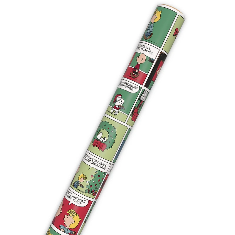 Peanuts® Classic Comics Jumbo Christmas Wrapping Paper Roll, 70 sq. ft. for only USD 9.99 | Hallmark