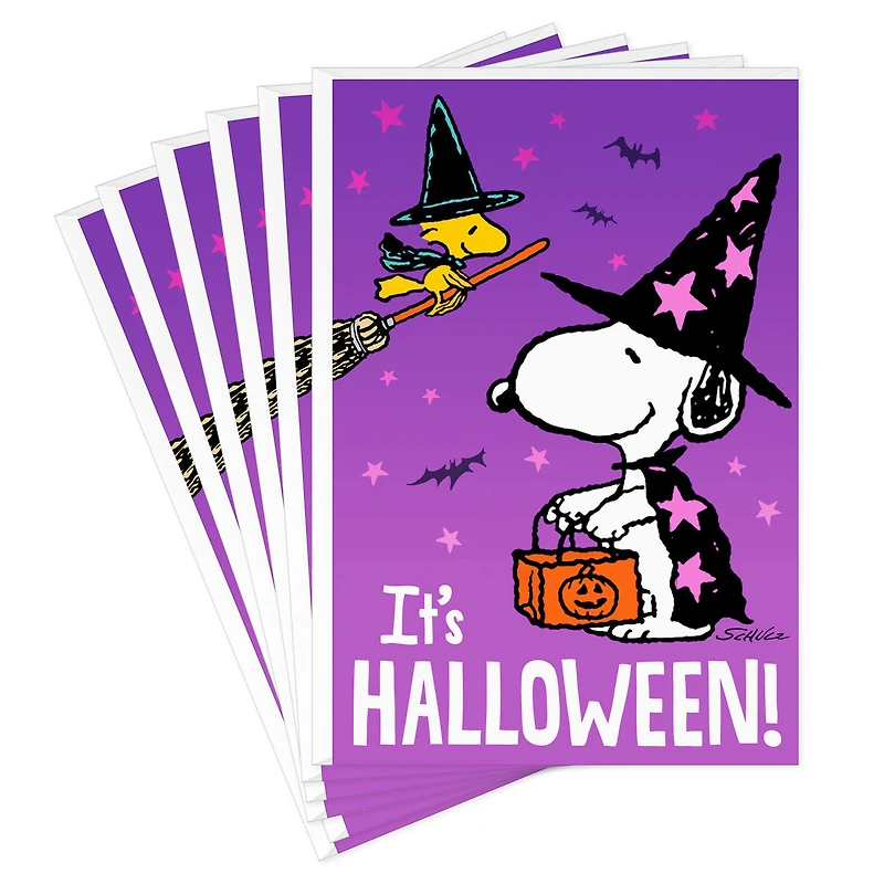 Peanuts® Snoopy and Woodstock Witches Halloween Cards, Pack of 6 for only USD 6.99 | Hallmark