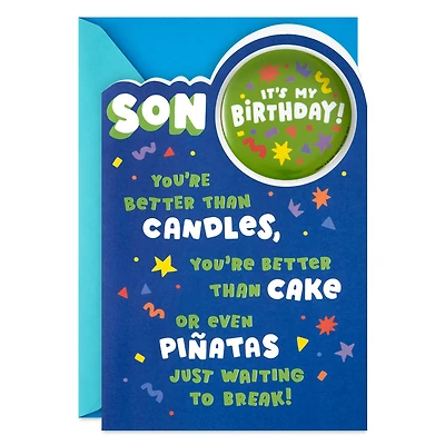 You're Better Than Great Birthday Card for Son With Button Pin for only USD 4.99 | Hallmark