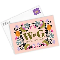 Artistic Botanicals Initials Custom Anniversary Card for only USD 4.99 | Hallmark