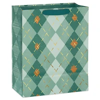 13" Sage Argyle Large Father's Day Gift Bag for only USD 5.49 | Hallmark