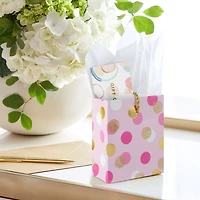 4.6" Pink and Gold Dots Gift Card Holder Mini Bag for only USD 3.49 | Hallmark