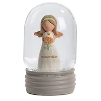 Blossom Bucket November Birthstone Angel Snow Globe, 4.2" for only USD 22.99 | Hallmark