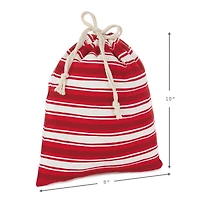 10" and 20" Santa and Stripes 2-Pack Fabric Christmas Gift Bags for only USD 14.99 | Hallmark