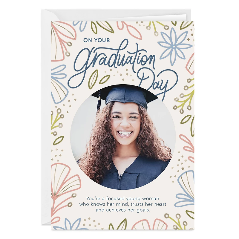 Hand-Drawn Flowers Custom Graduation Card for Her for only USD 4.99 | Hallmark