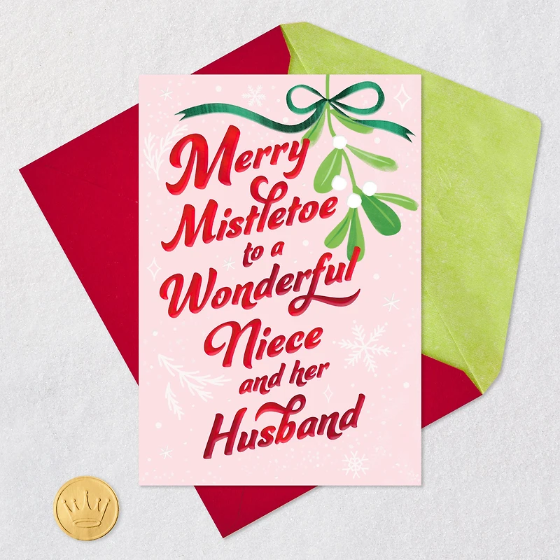 Merry Mistletoe Christmas Card for Niece and Her Husband for only USD 2.99 | Hallmark