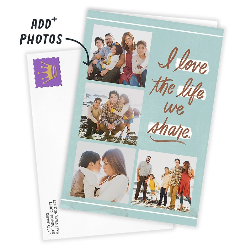 Personalized Love the Life We Share Love Photo Card for only USD 4.99 | Hallmark